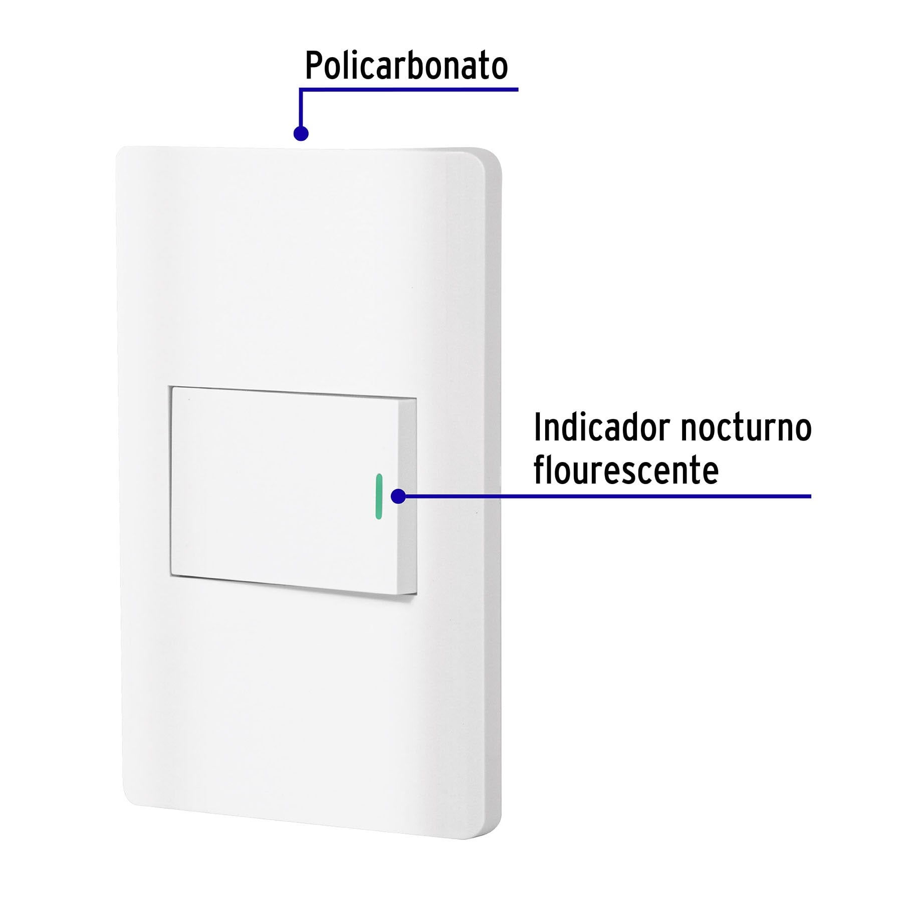 Placa armada blanca 1 interruptor de 3 vías 1.5 mód, Lisboa | PA-APSE15-ELB | 47959