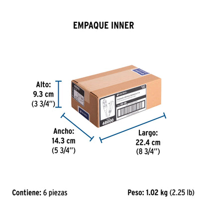 Extensión eléctrica doméstica 2 m clavija plana, blanca | ED-2B | 48000
