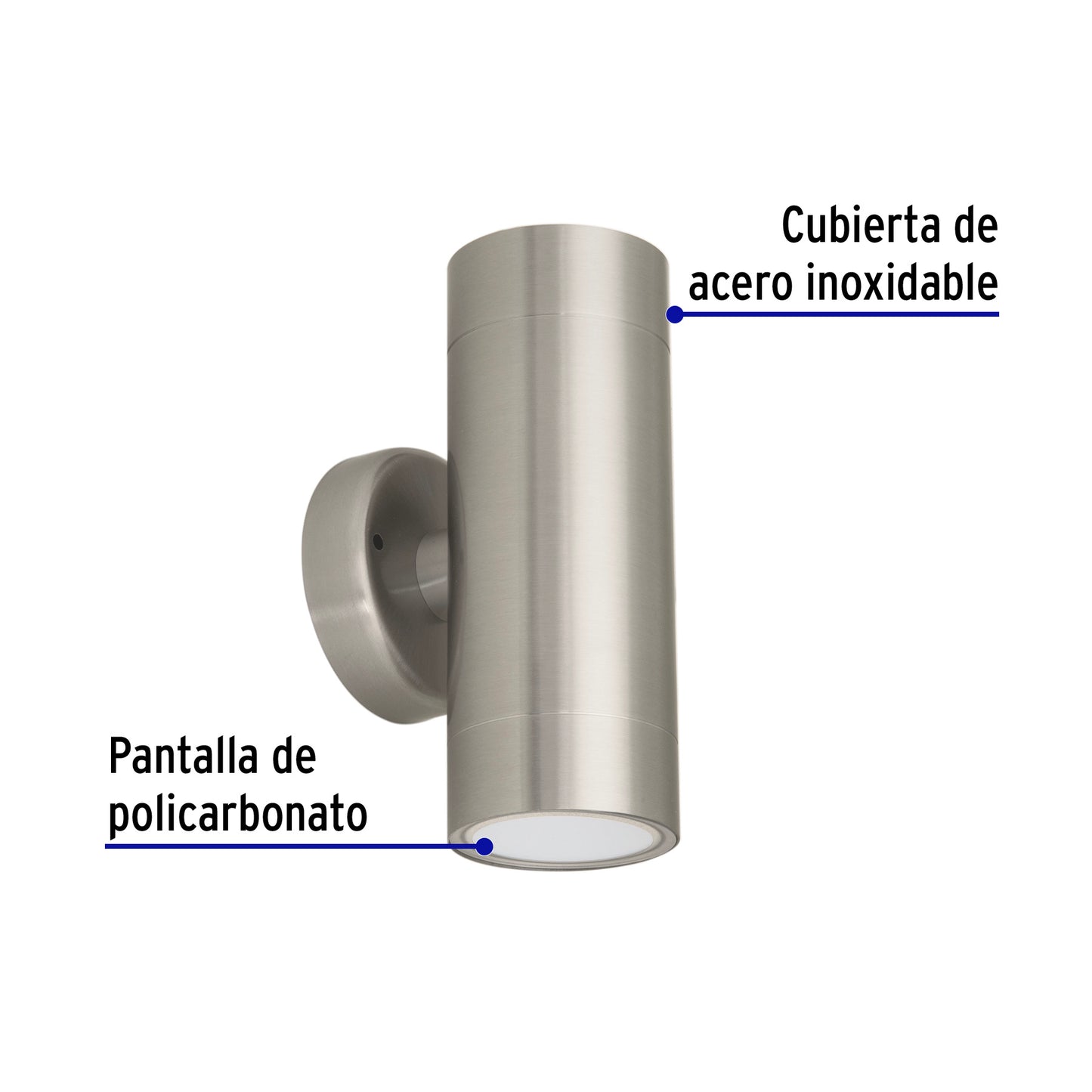 Arbotante satín de LED 10 W de acento 2 spots luz cálida | ARB-201L | 48009