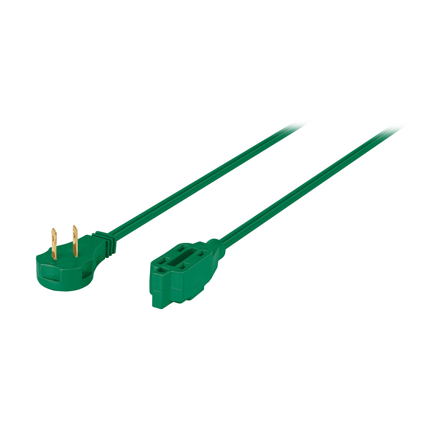 Extensión eléctrica doméstica 4 m clavija plana, verde | ED-4V | 48014
