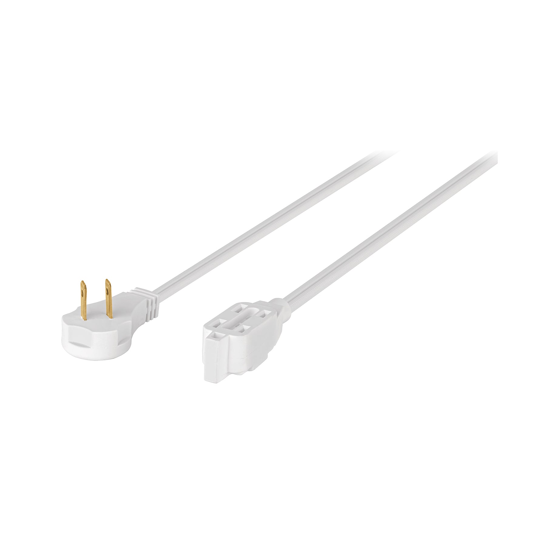 Extensión eléctrica doméstica 8 m clavija plana, blanca | ED-8B | 48030