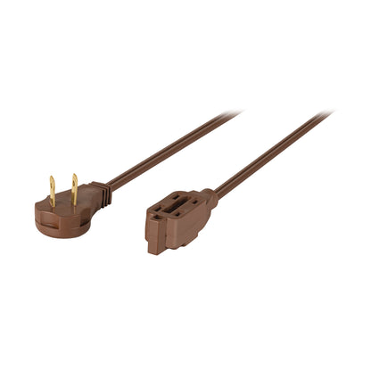 Extensión eléctrica doméstica 10 m clavija plana, café | ED-10C | 48037