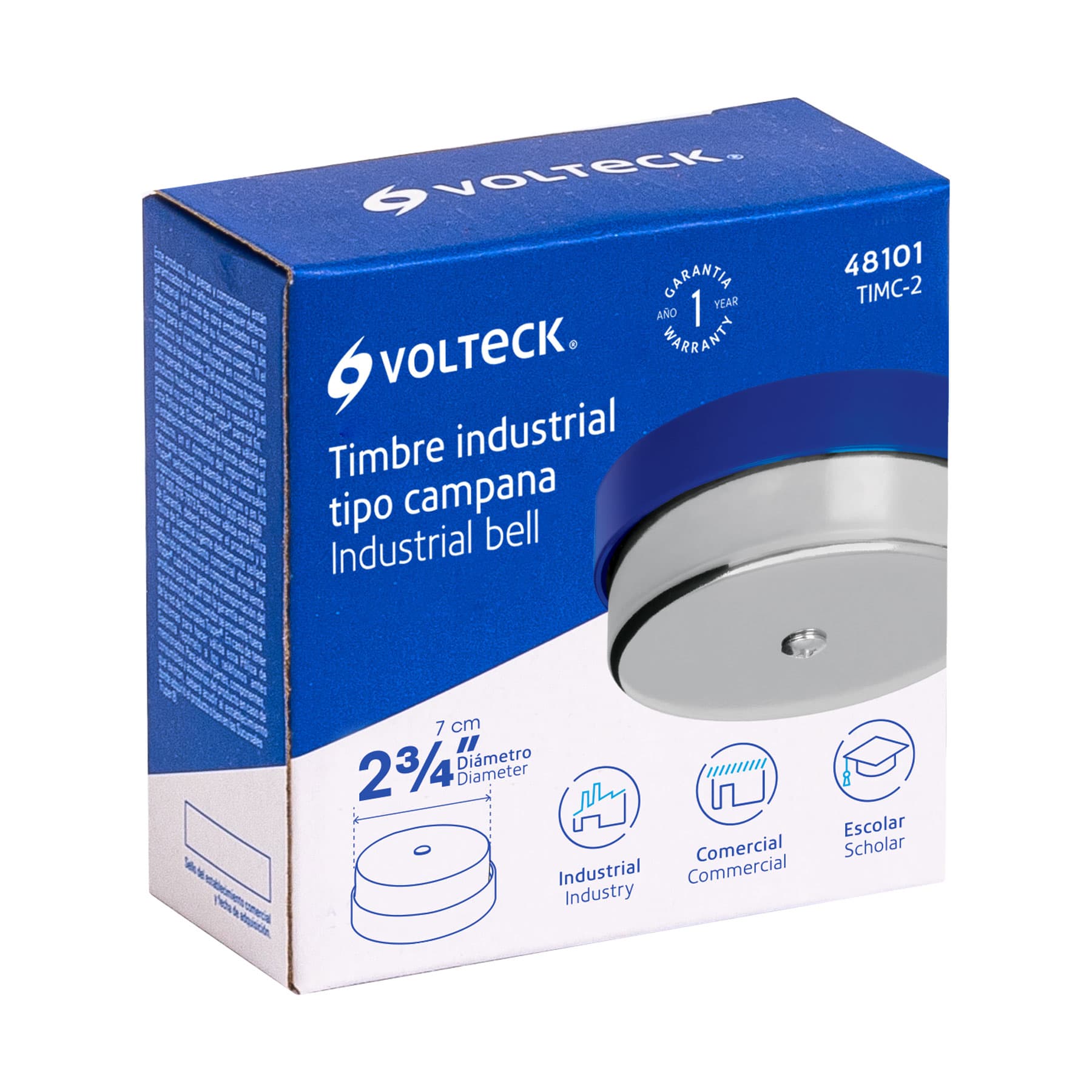 Timbre industrial tipo campana de 2-3/4', VOLTECK | TIMC-2 | 48101