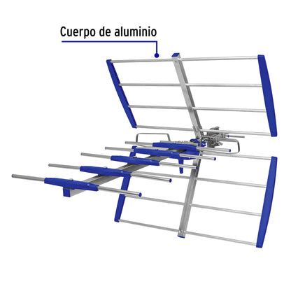 Antena aérea para TV HD, 14 elementos, Volteck | ANAE-8 | 48119