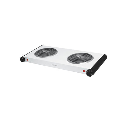 Parrilla eléctrica 2 quemadores en espiral, blanca, VOLTECK | PAEL-2C | 48127