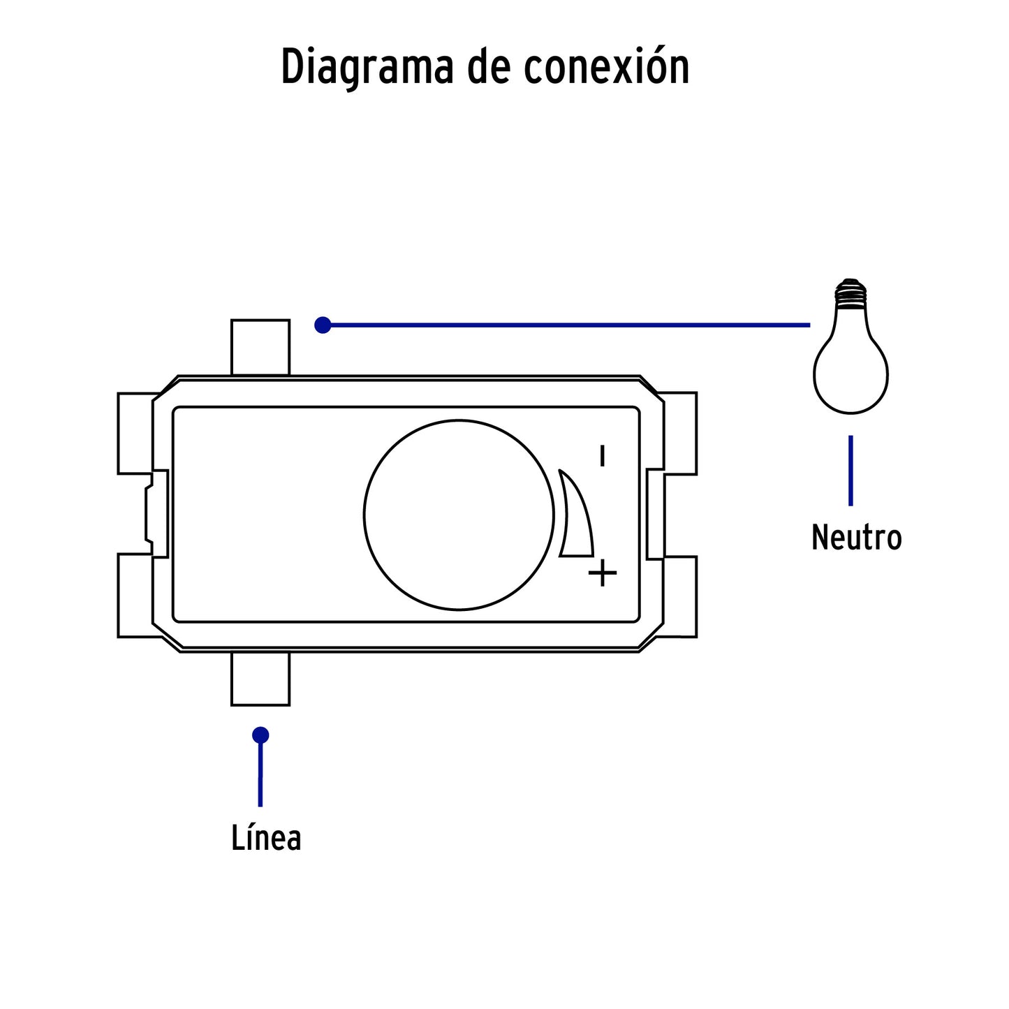 Dimmer giratorio, línea Italiana, color blanco, Volteck | DIM-IB | 48138