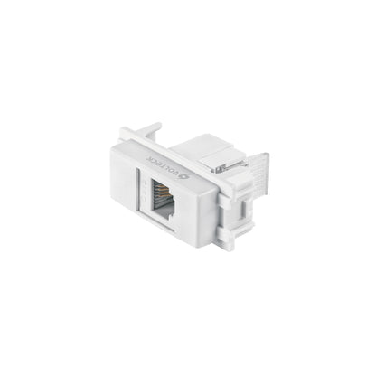 Toma de teléfono, línea Italiana, color blanco, Volteck | TE-IB | 48140