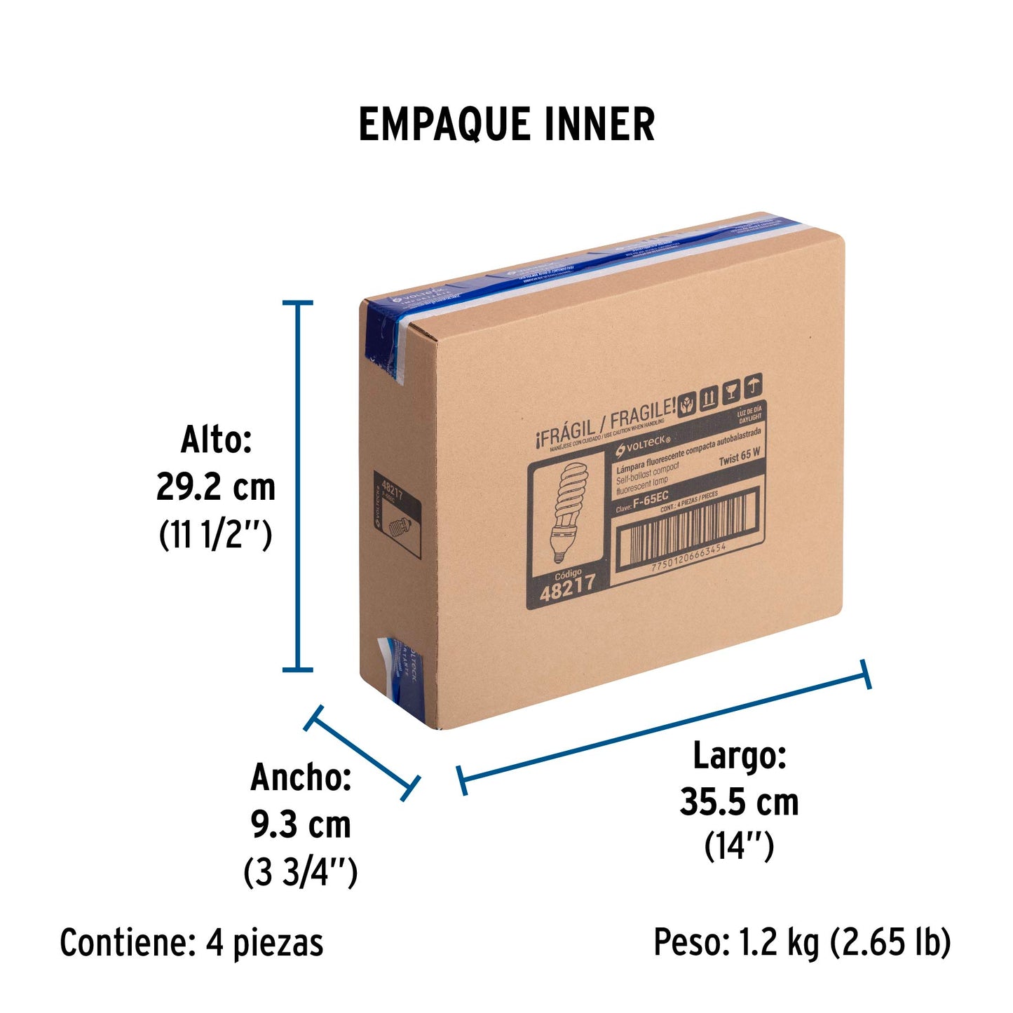 Lámpara espiral T5 65 W alta potencia luz de día, caja | F-65EC | 48217