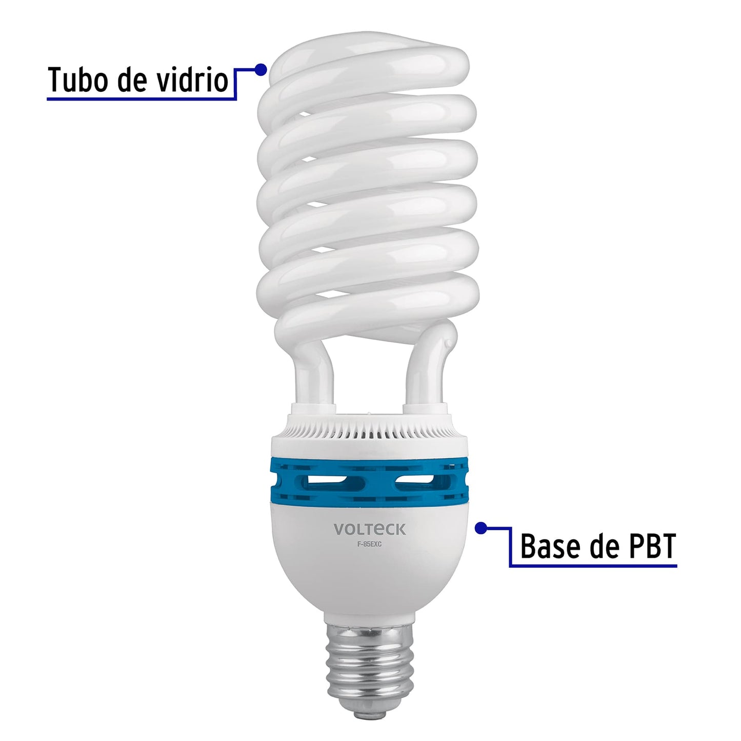 Lámpara espiral 85 W base mogul E39 220 V luz día, caja | F-85EXC | 48260