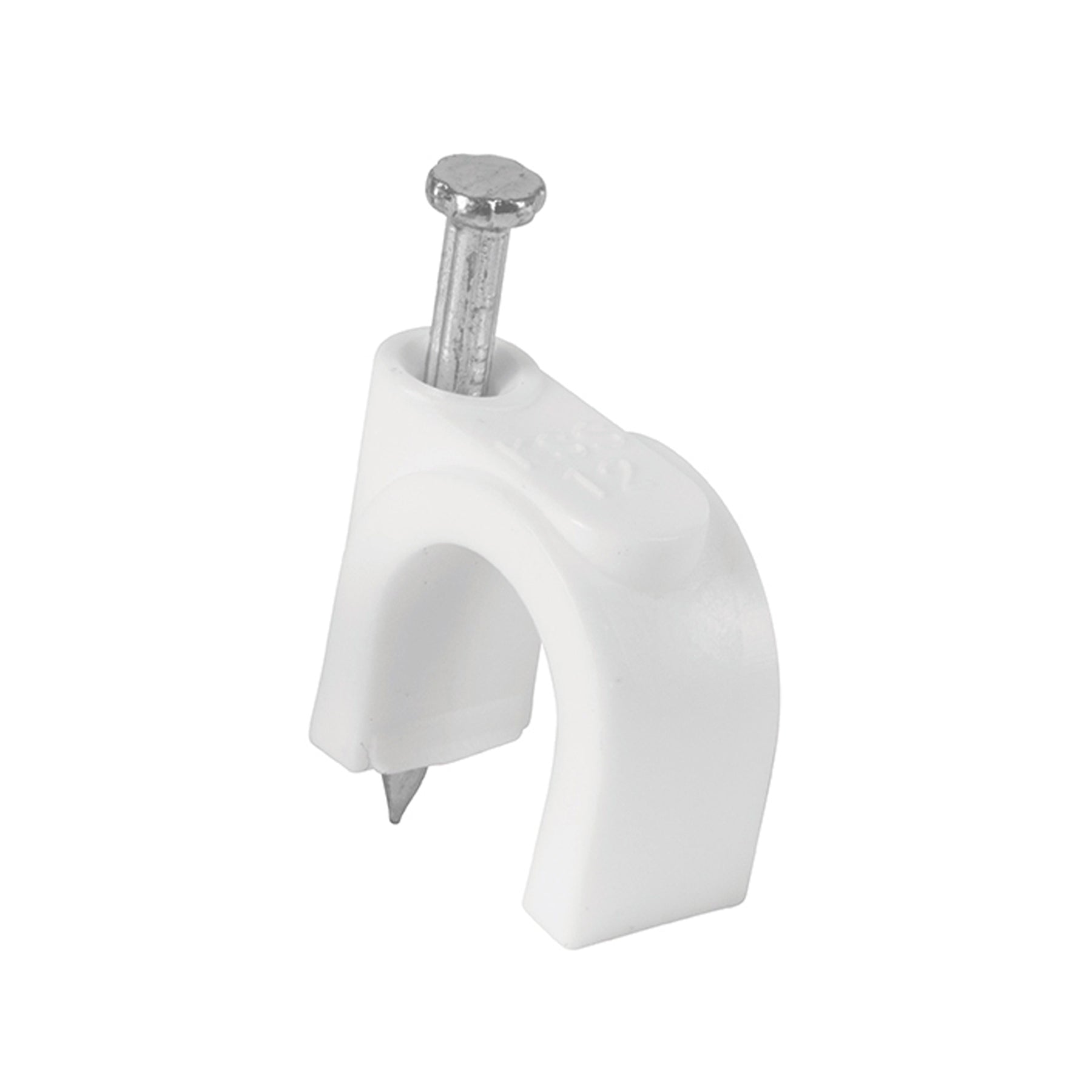 Bolsa con 20 grapas blancas de 10 mm para cable redondo | GCU-10B | 48274