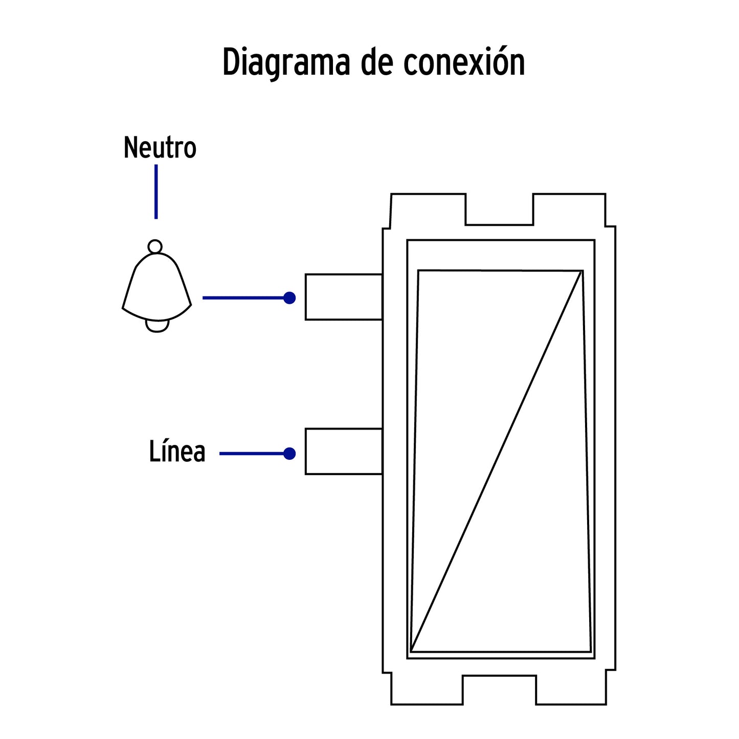 Interruptor para timbre, línea Oslo, color blanco, Volteck | APTI-OB | 48323