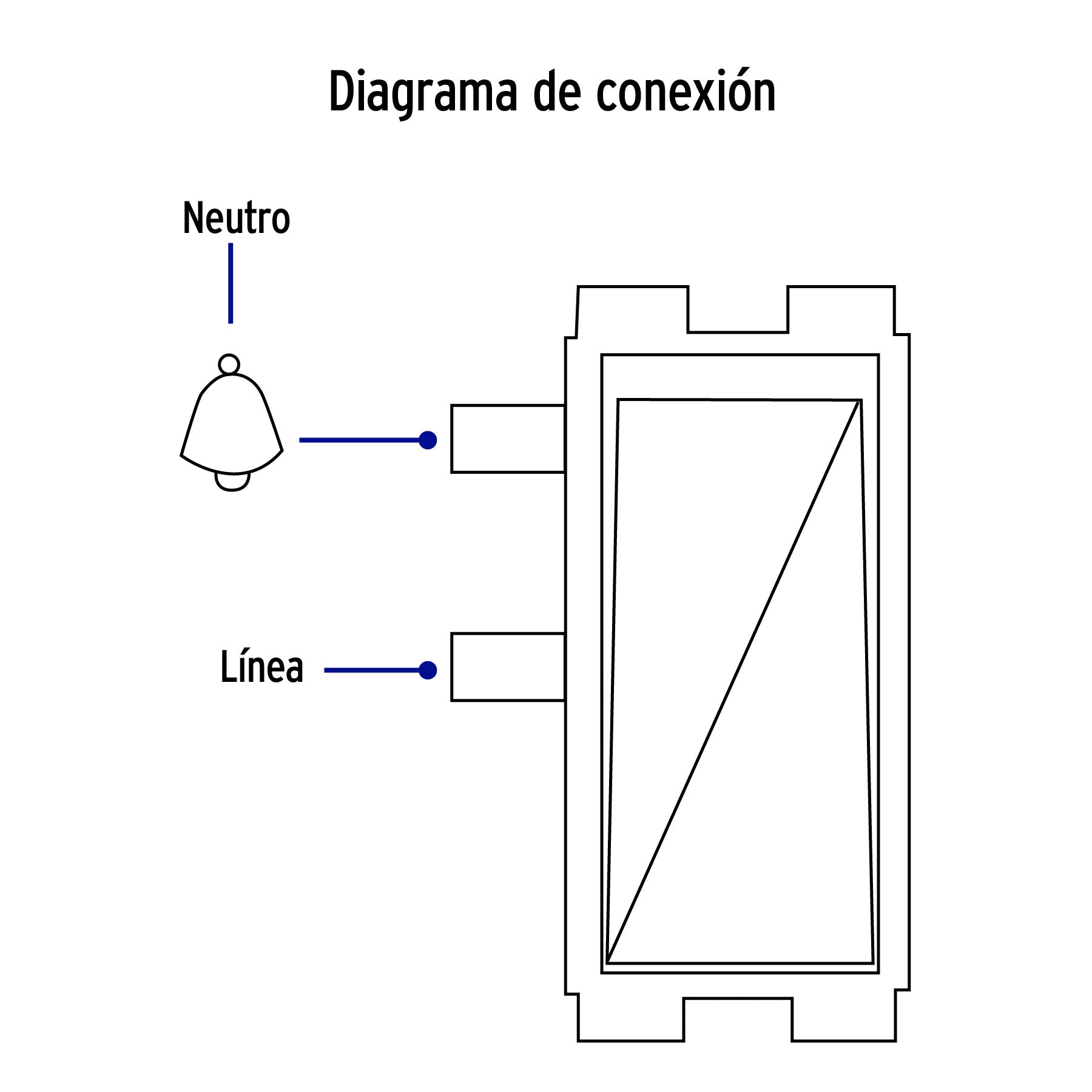 Interruptor para timbre, línea Oslo, color blanco, Volteck | APTI-OB | 48323