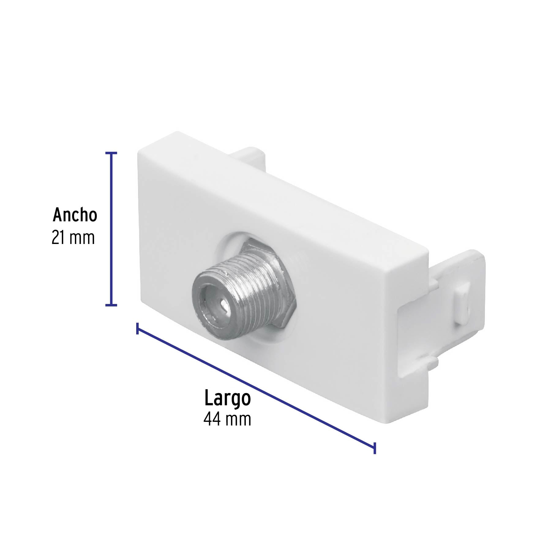 Toma de televisión, línea Oslo, color blanco, Volteck | TV-OB | 48326
