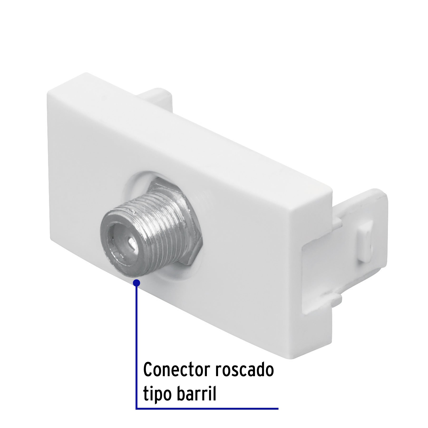 Toma de televisión, línea Oslo, color blanco, Volteck | TV-OB | 48326