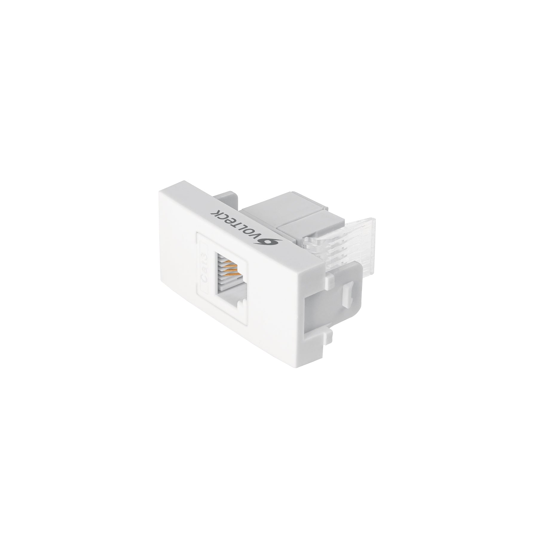 Toma de teléfono, línea Oslo, color blanco, Volteck | TE-OB | 48327