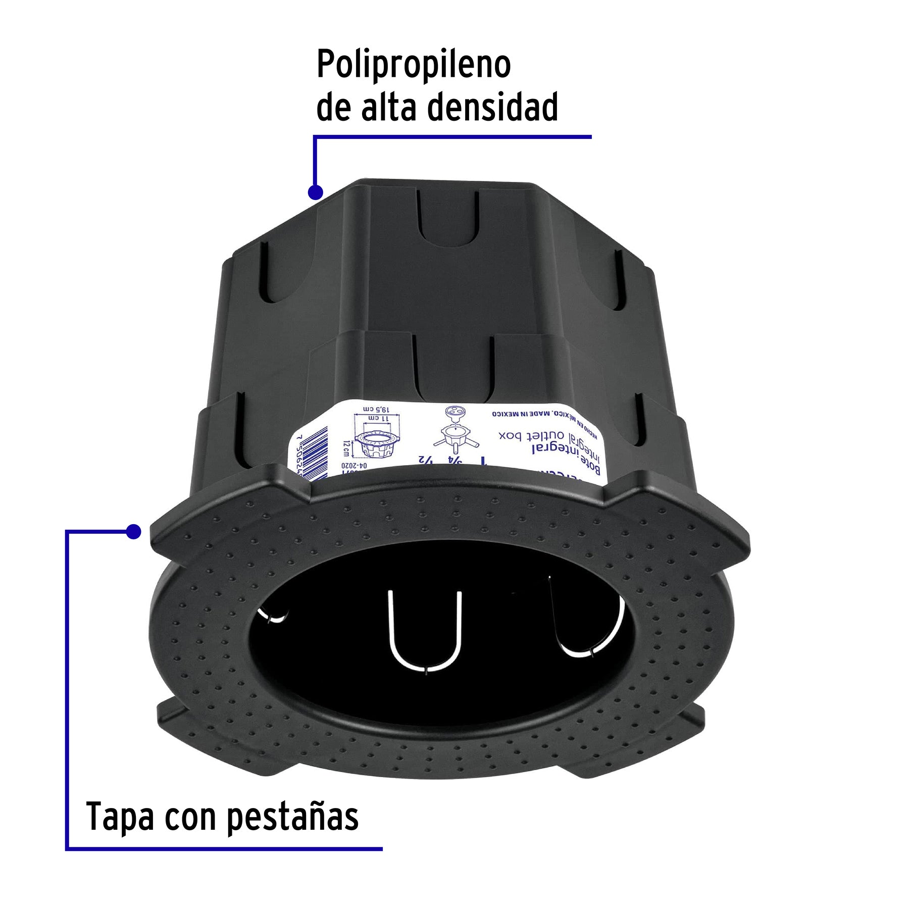 Bote integral de 12 cm, aro interno de 11 cm, Volteck | BOIN-1211 | 48371