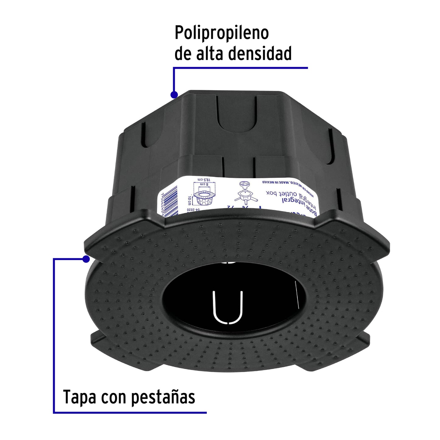 Bote integral de 10 cm, aro interno de 8 cm, Volteck | BOIN-1008 | 48374