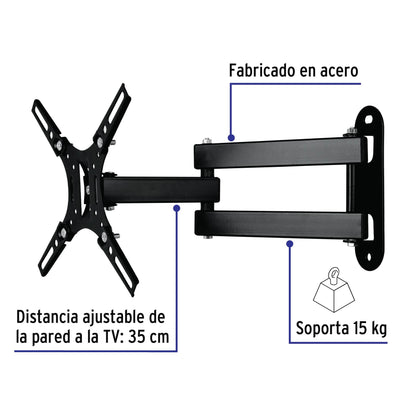 Soporte para pantallas 14' a 40' mov. angular y articulado | TVSM-40 | 48428