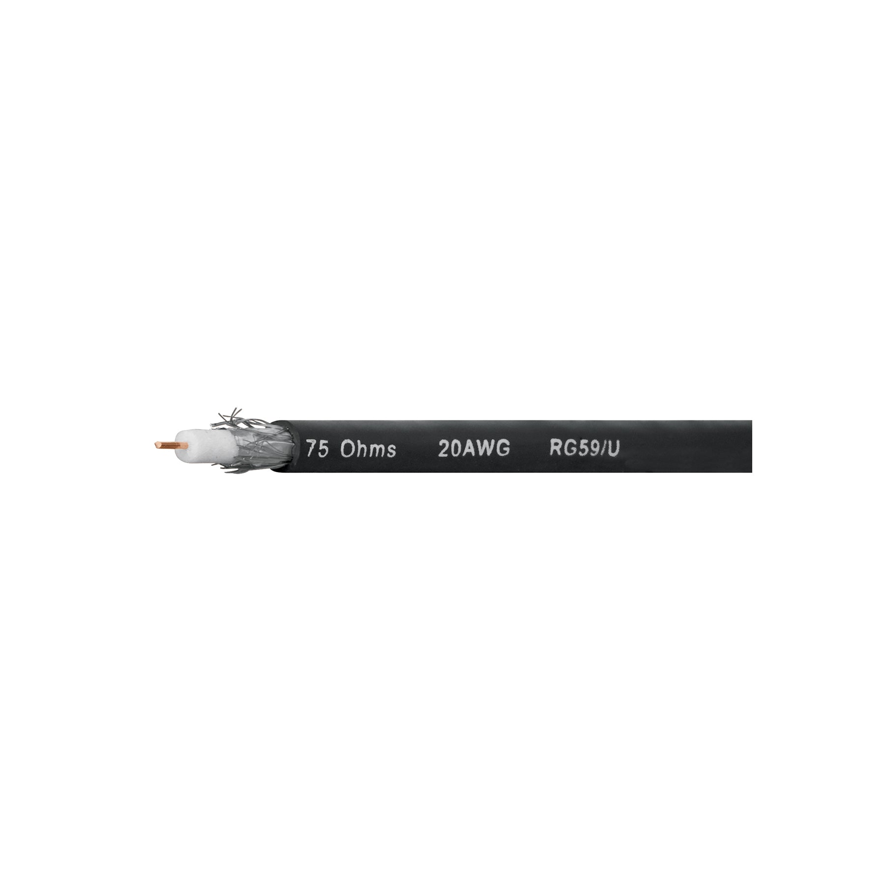 Metro de cable coaxial RG59 en rollo de 100 m, Volteck | CABCO-59 | 48473