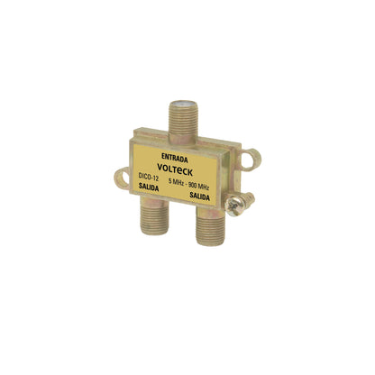 Divisor coaxial de 1 entrada y 2 salidas, Volteck | DICO-12 | 48475