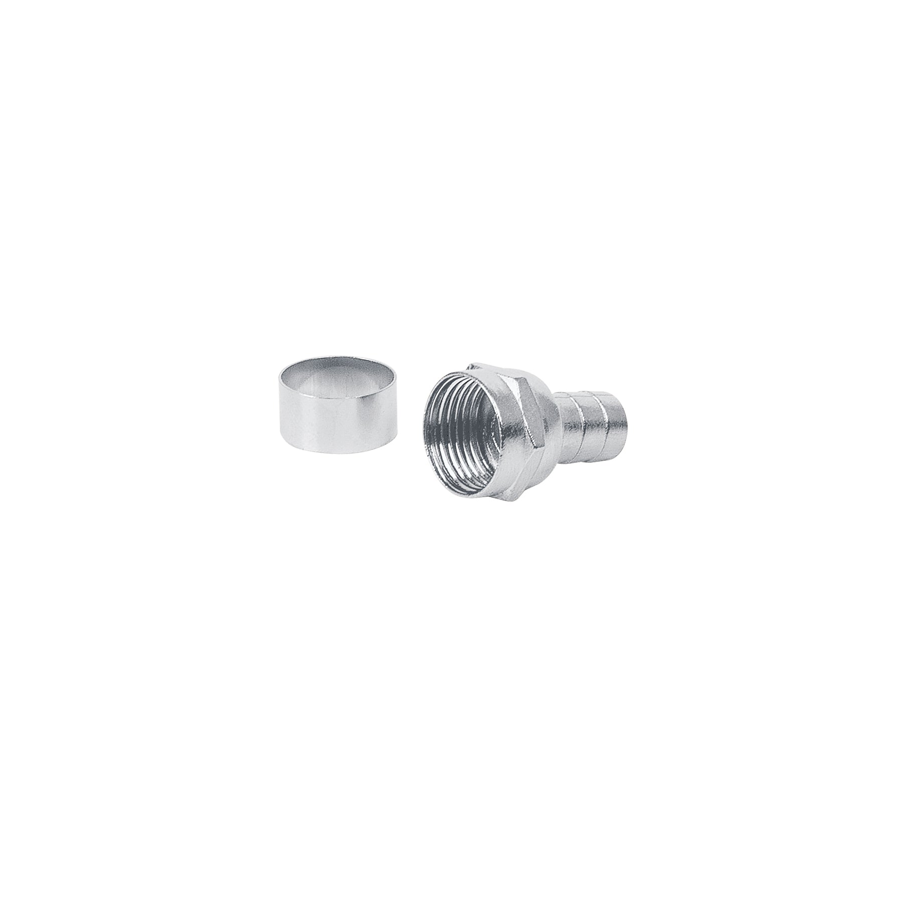 Bolsa con 4 conectores coaxiales RG 6 tipo campana, Volteck | COCO-6C | 48480
