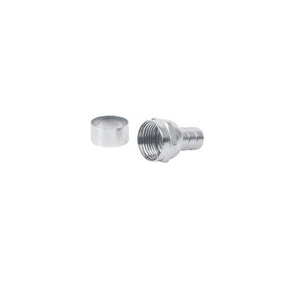 Bolsa con 4 conectores coaxiales RG 6 tipo campana, Volteck | COCO-6C | 48480