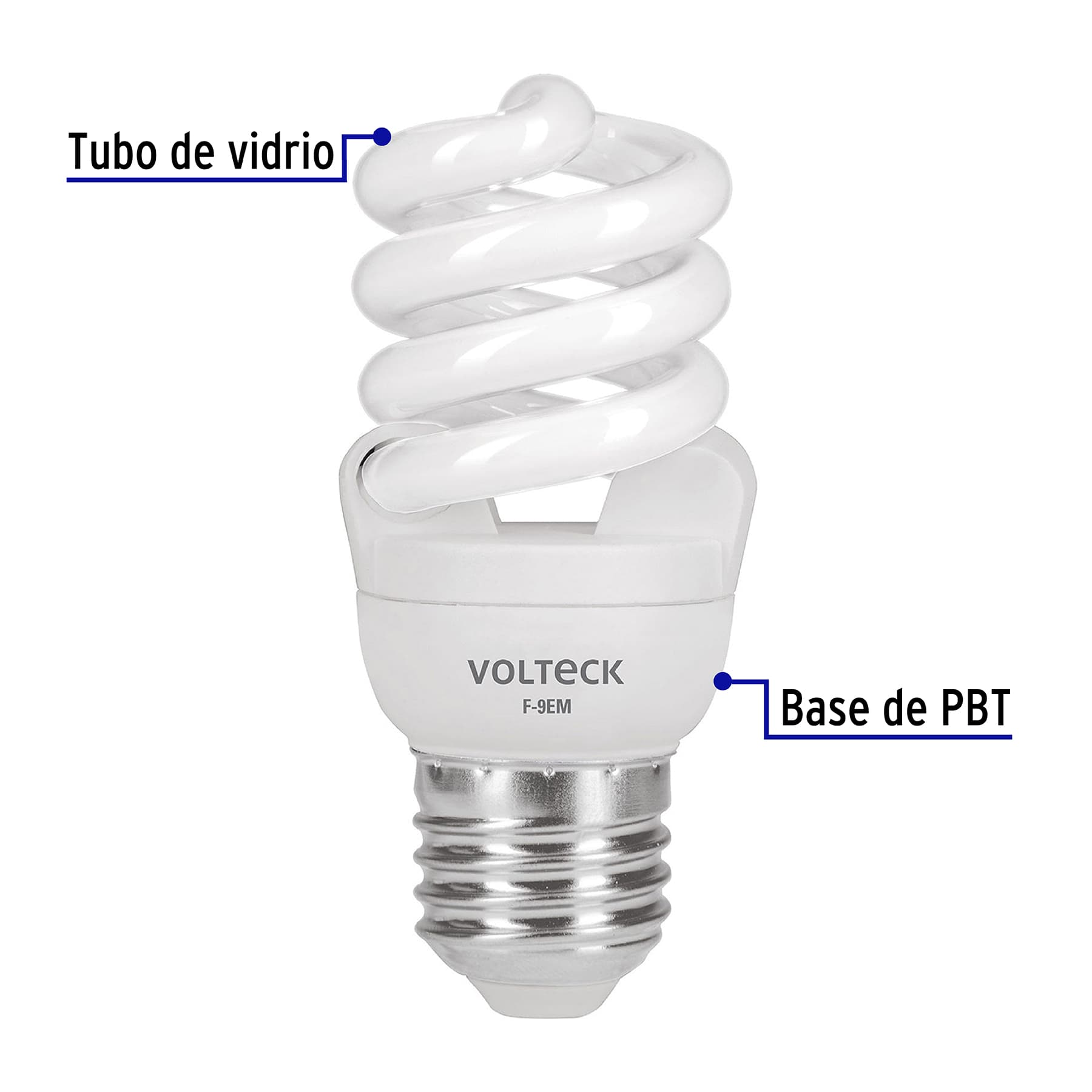 Pack de 4 lámparas espiral mini T2 9 W luz de día, en caja | F-9EMX4 | 48508