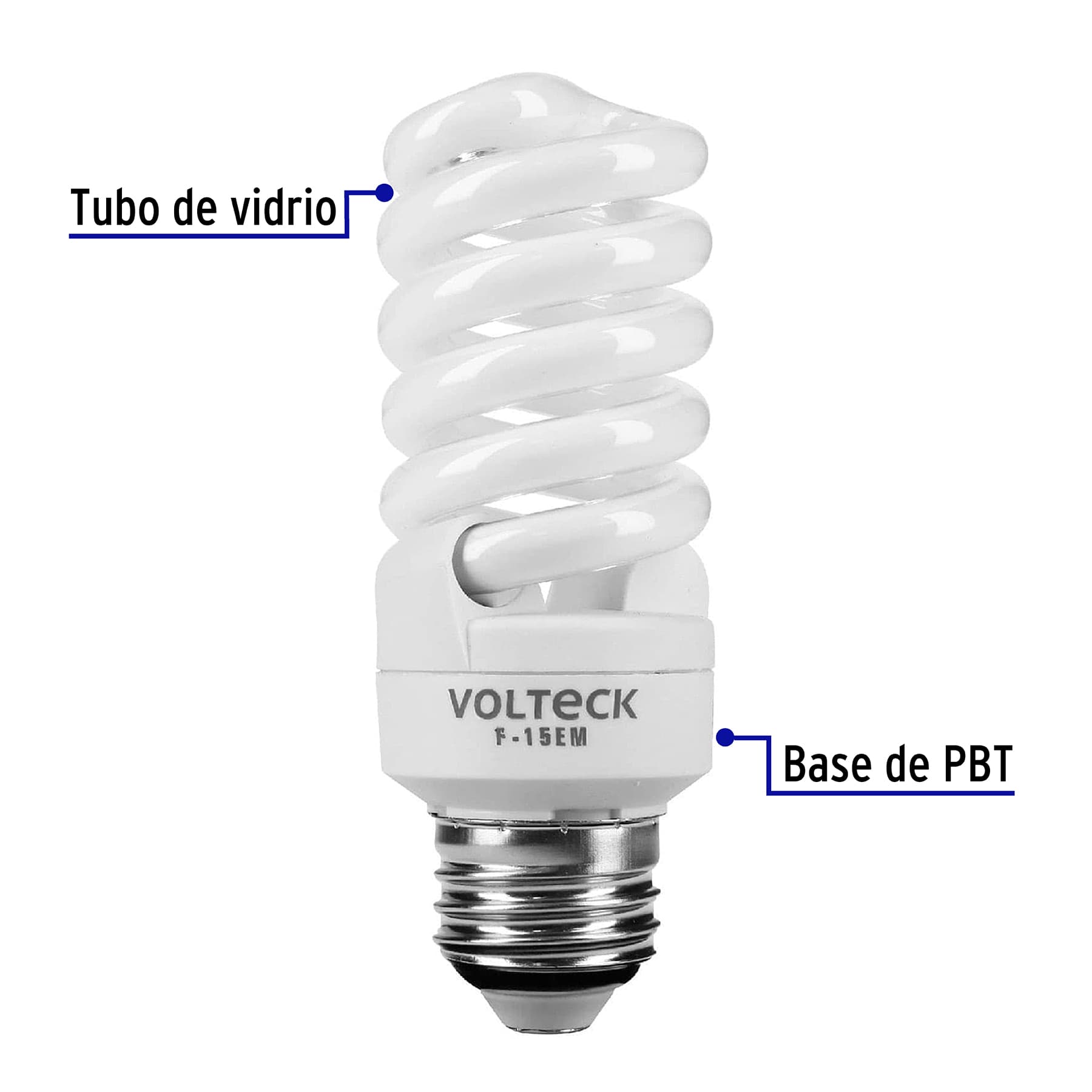 Pack de 4 lámparas espiral mini T2 15 W luz de día, en caja | F-15EMX4 | 48509
