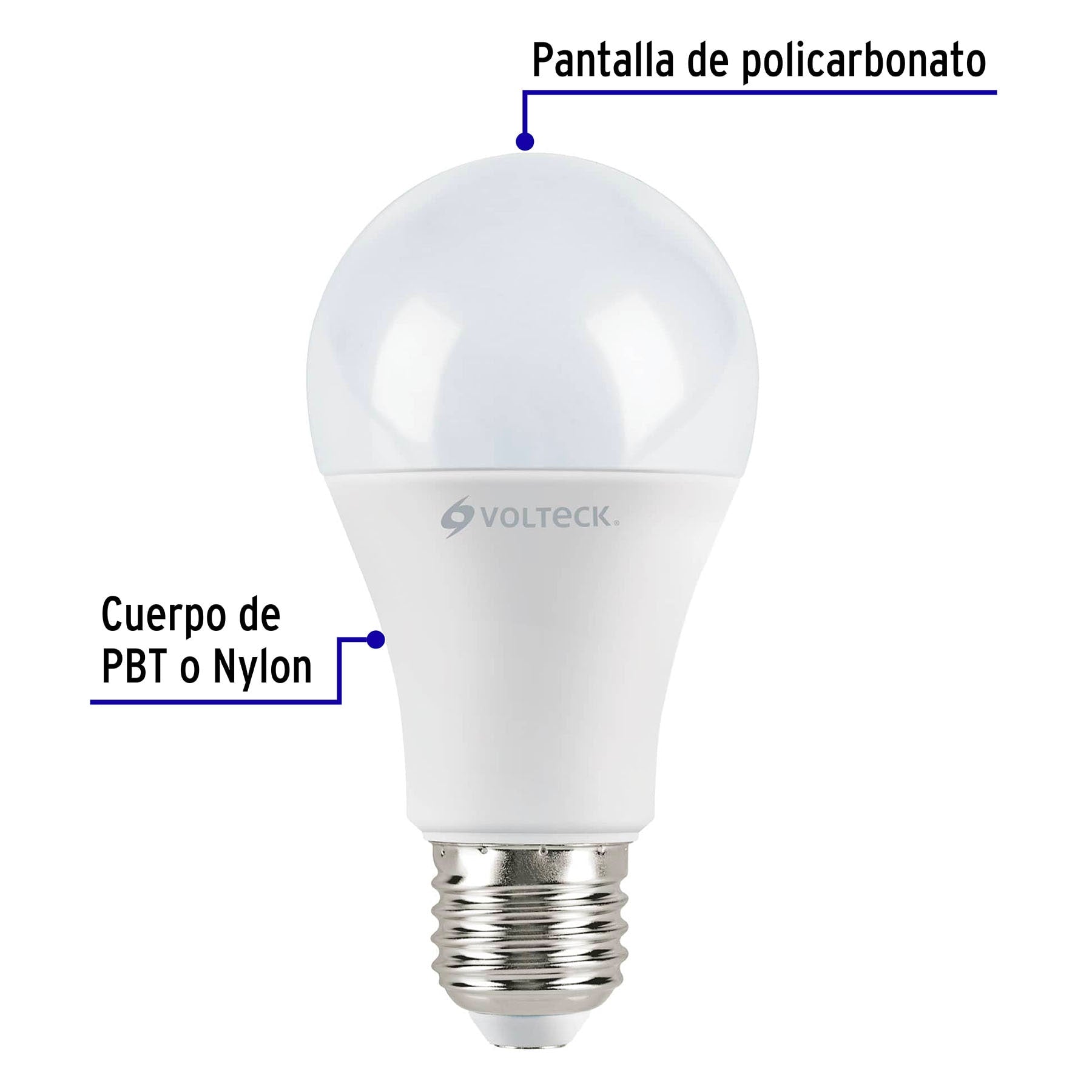 Pack de 4 lámparas LED A19 12 W (equiv. 75 W), luz de día | LED-75FX4 | 48794