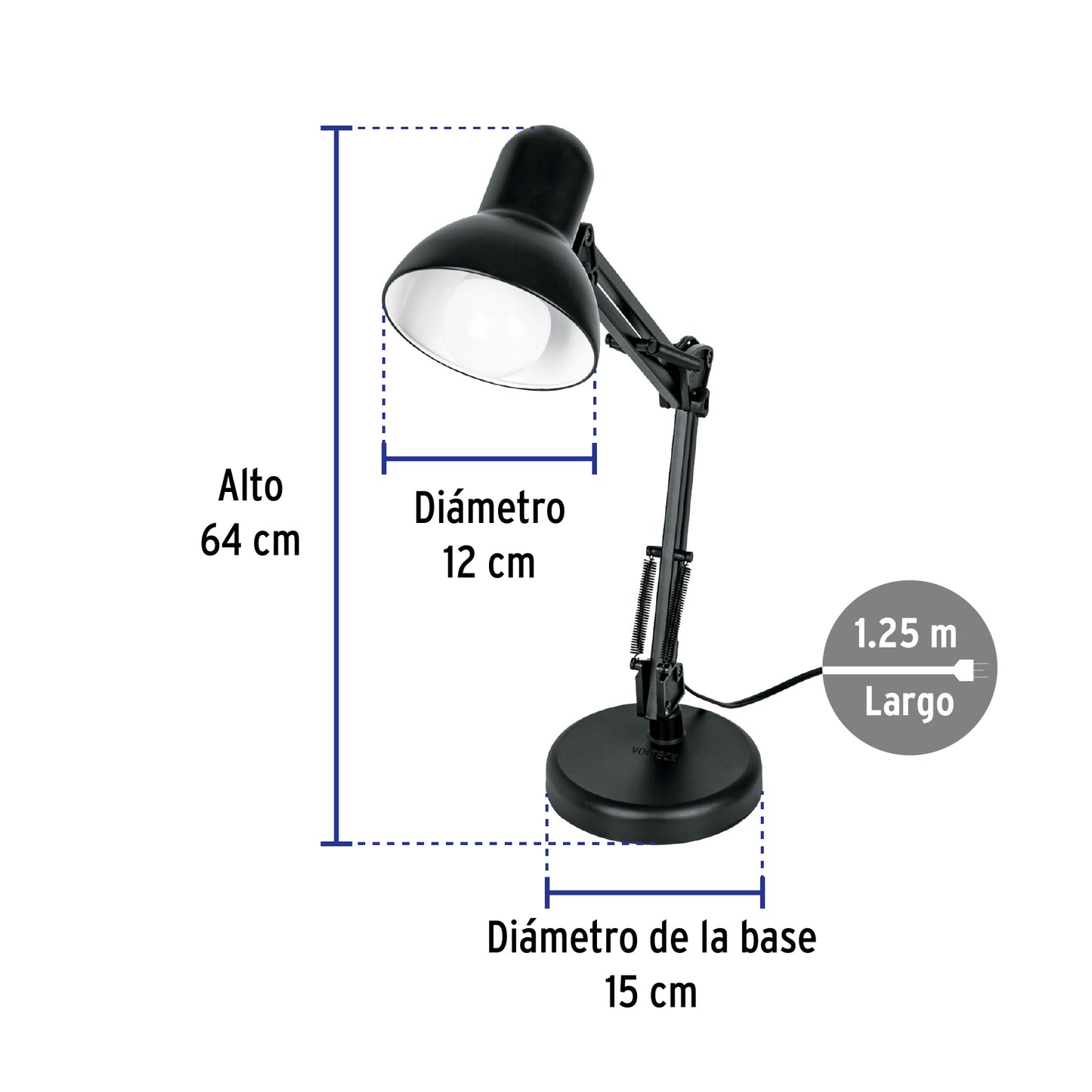 Lámpara de escritorio con brazo oscilante | LES-200 | 49200