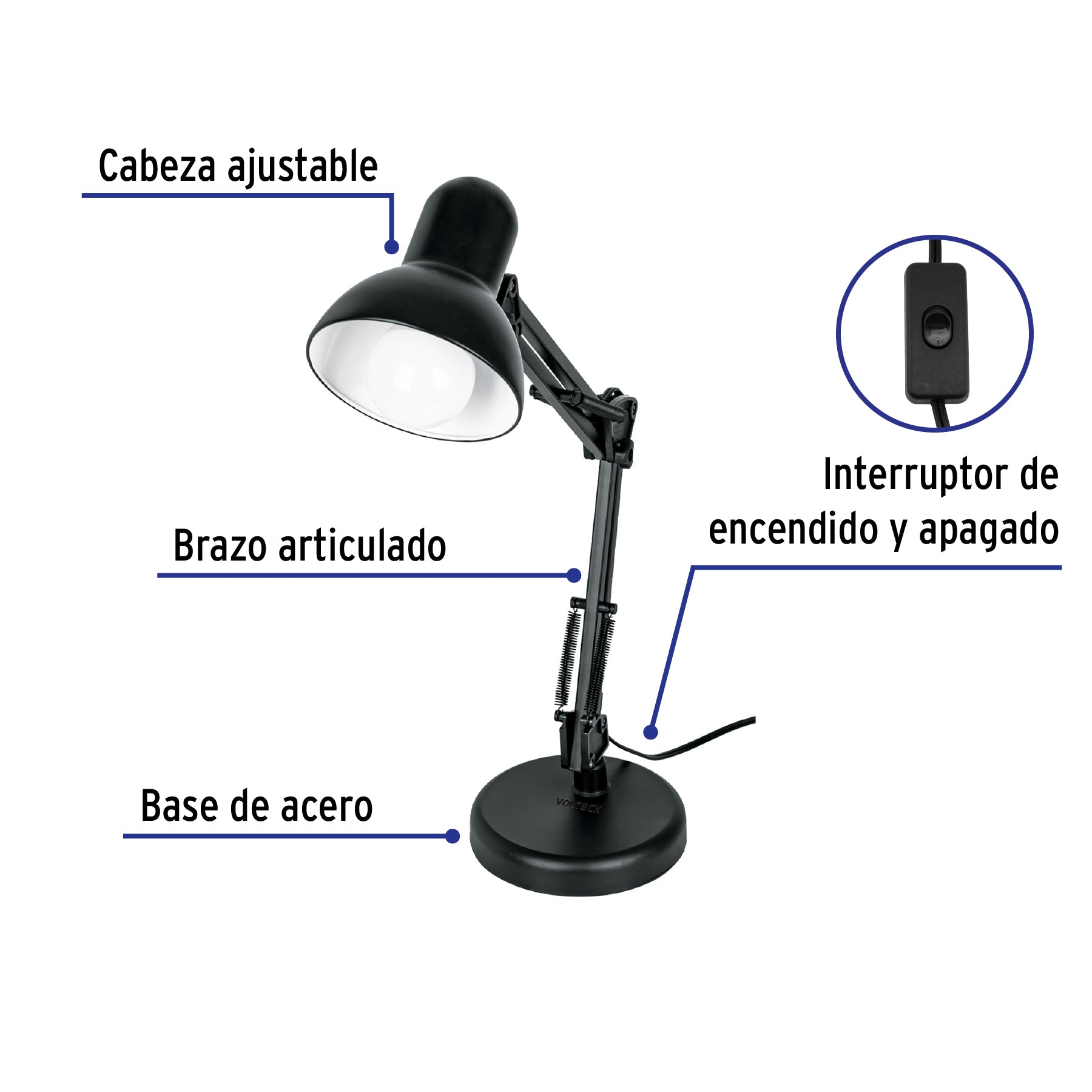 Lámpara de escritorio con brazo oscilante | LES-200 | 49200
