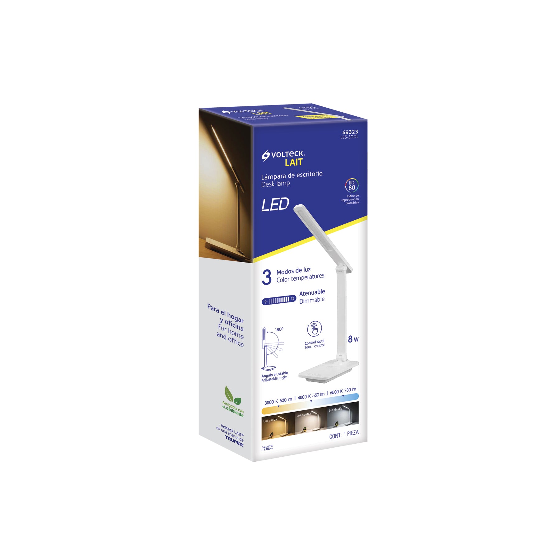 Lámpara de LED 8W 5 niveles de iluminación para escritorio | LES-300L | 49323