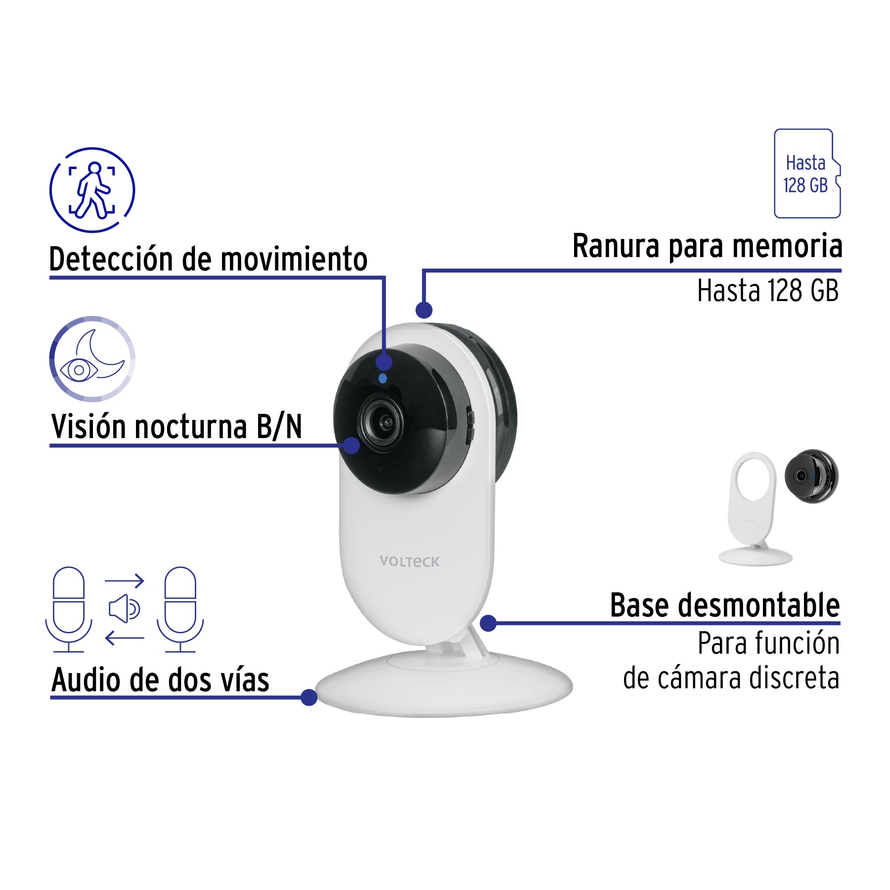 Cámara WiFi Fija 2MP, Volteck | CTV-20W | 49558