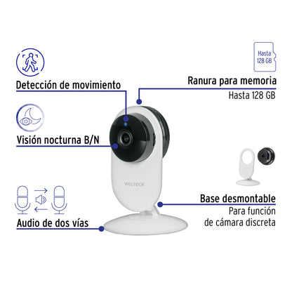 Cámara WiFi Fija 2MP, Volteck | CTV-20W | 49558