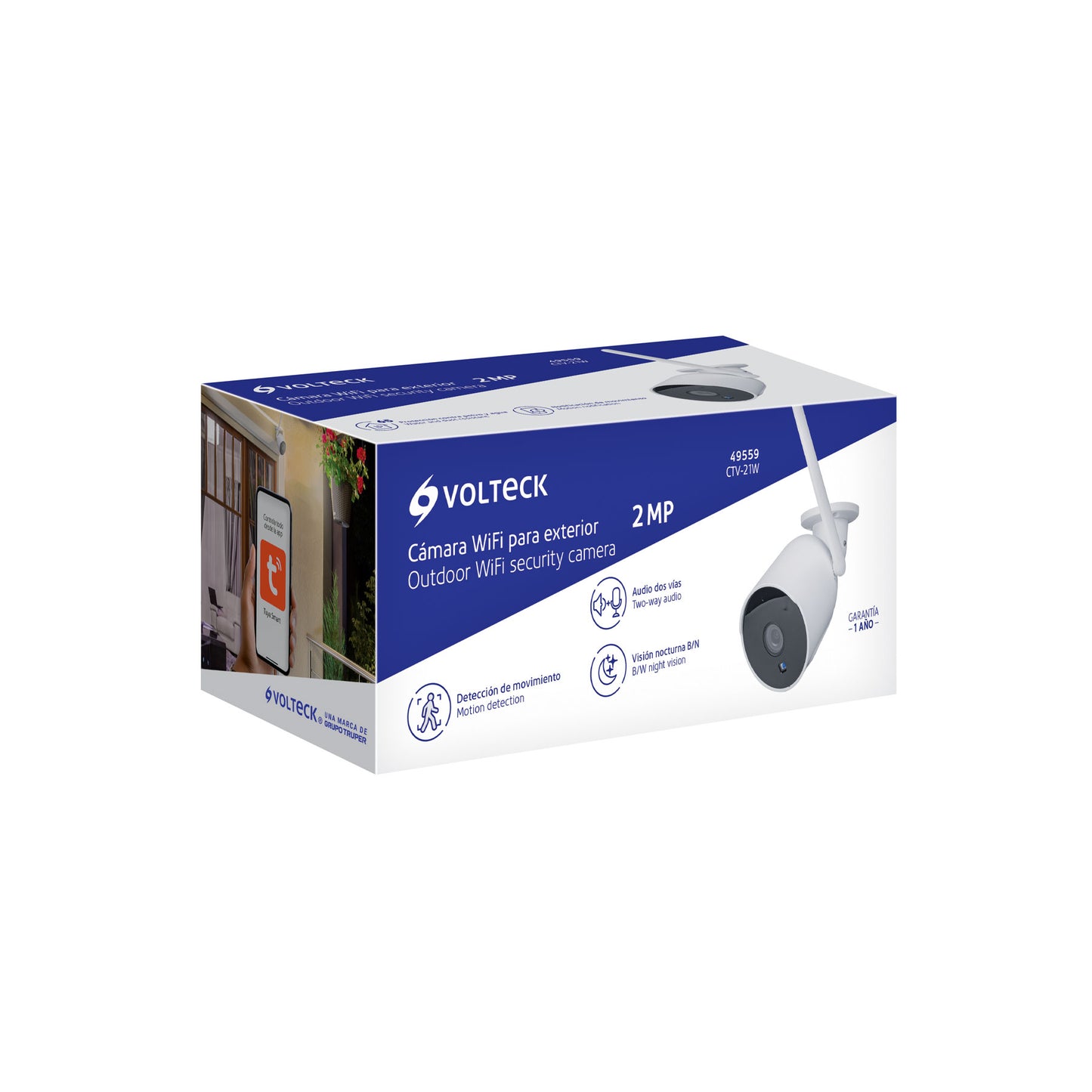 Cámara WiFi Tipo Bala 2MP, Volteck | CTV-21W | 49559