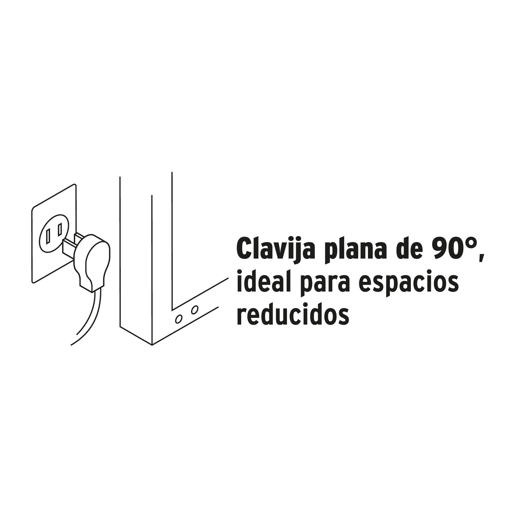 Extensión doméstica aterrizada 8 m blanca con clavija plana | EDA-8B | 49572