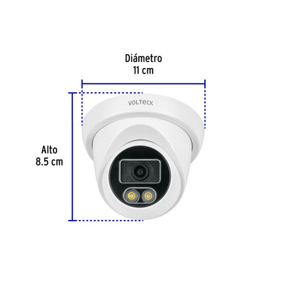 Cámara Tipo Domo 2MP, Lente 3.6mm, Volteck | CTV-21A | 49579