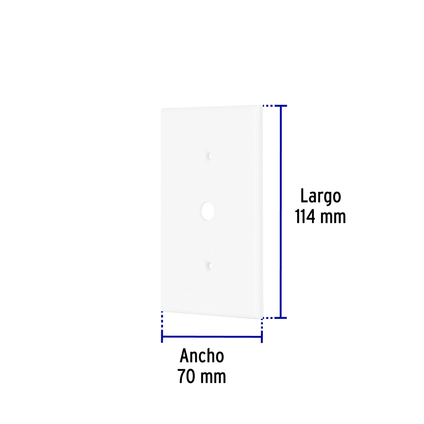 Placa de ABS para atenuador, Standard, blanco, Volteck | PPDI-SB | 49712