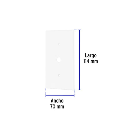 Placa de ABS para atenuador, Standard, blanco, Volteck | PPDI-SB | 49712