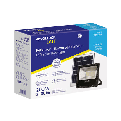 Reflector LED con panel solar 200W 6500K, VOLTECK | REF-506SL | 49837