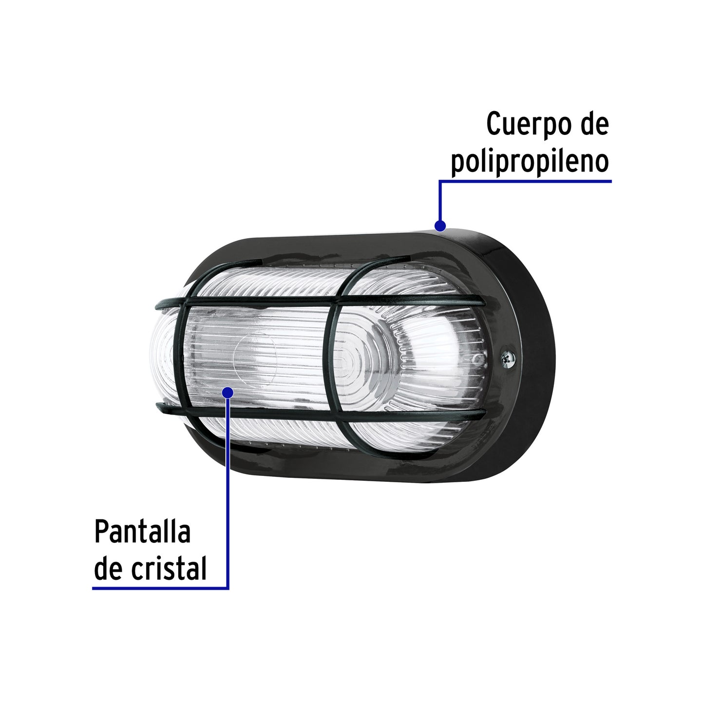 Arbotante decorativo de ABS, ovalado, lámpara no incluida | ARB-006S | 49864