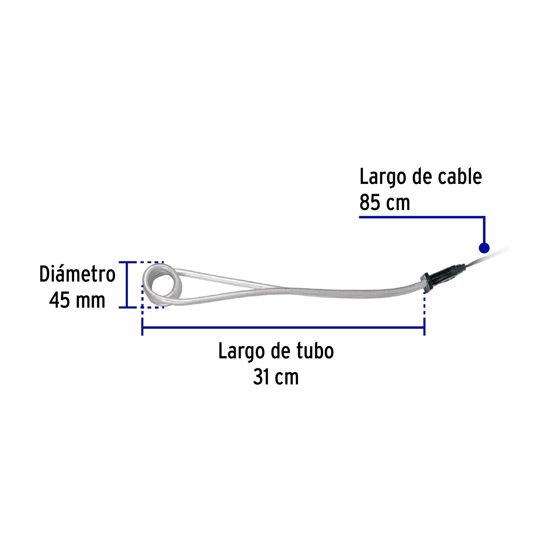 Calentador de inmersión p/agua #10 de 38 L, 1900 W, Volteck | CAGU-10 | 49981