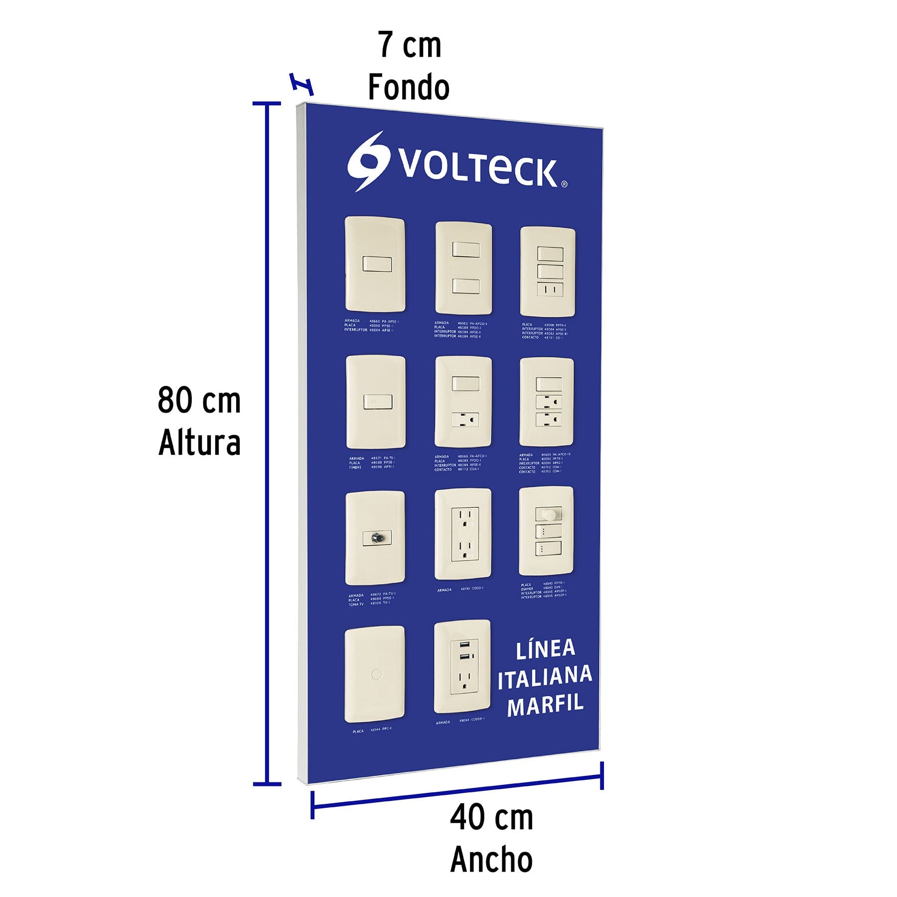 Exhibidor línea italiana, Volteck | EX-LI-VK | 51586