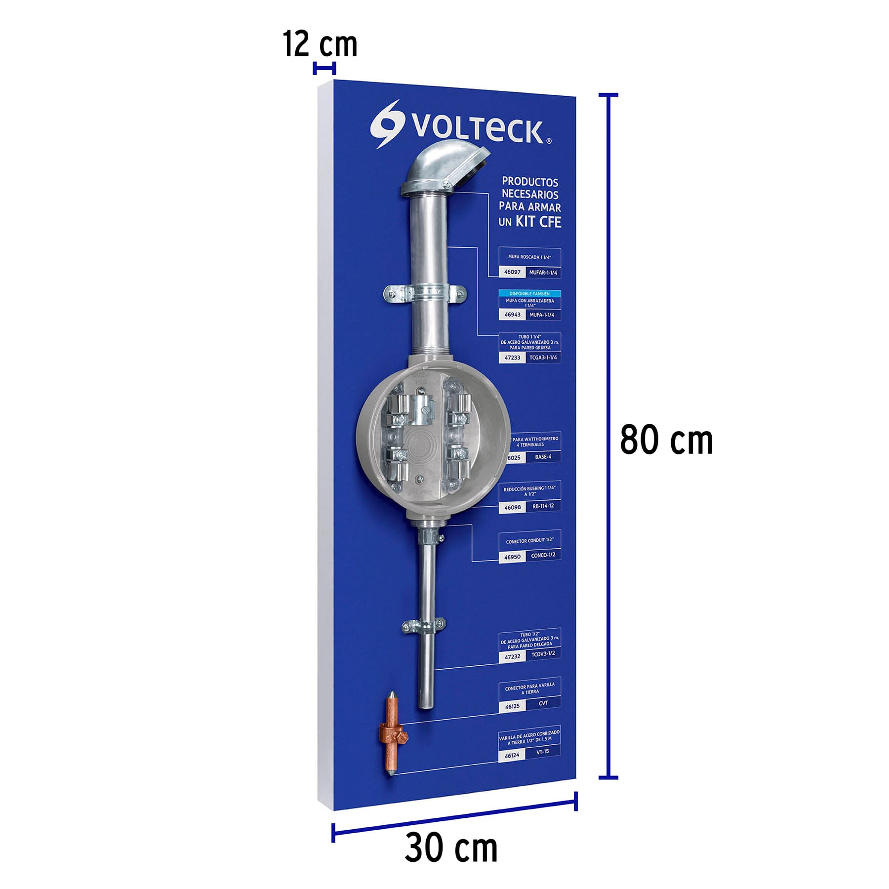 Tablero exhibidor de Kit CFE, Volteck | EX-KIT-CFE | 55952